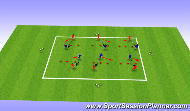 Football/Soccer Session Plan Drill (Colour): Technical