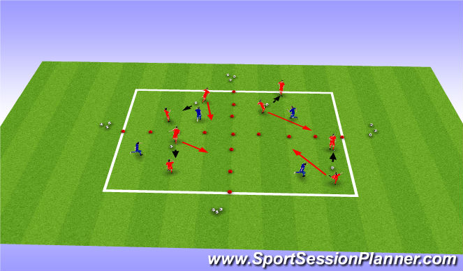 Football/Soccer Session Plan Drill (Colour): Skill