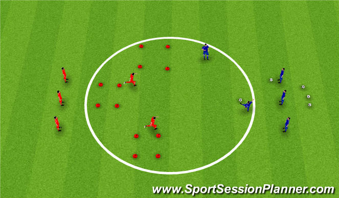 Football/Soccer Session Plan Drill (Colour): Skill