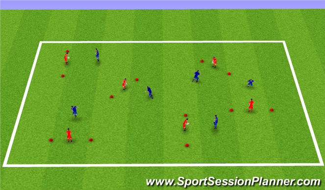 Football/Soccer Session Plan Drill (Colour): Technical