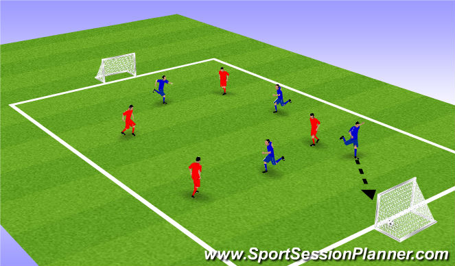 Football/Soccer Session Plan Drill (Colour): mini match