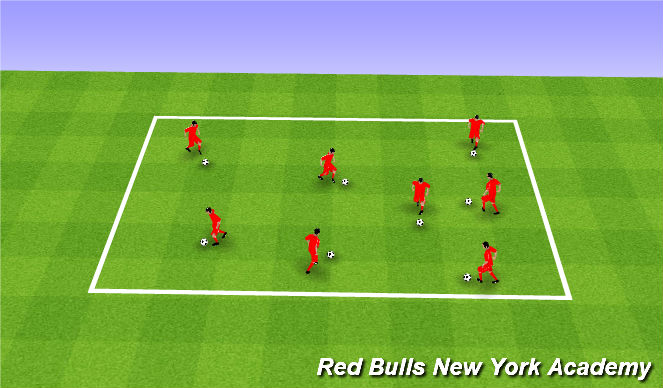 Football/Soccer Session Plan Drill (Colour): Knockout