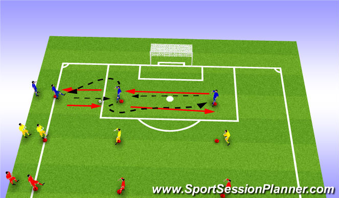 Football/Soccer Session Plan Drill (Colour): Passing WarmUp