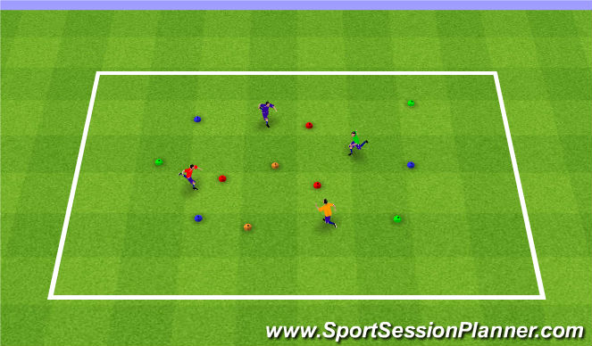 Football/Soccer Session Plan Drill (Colour): Movement Prep