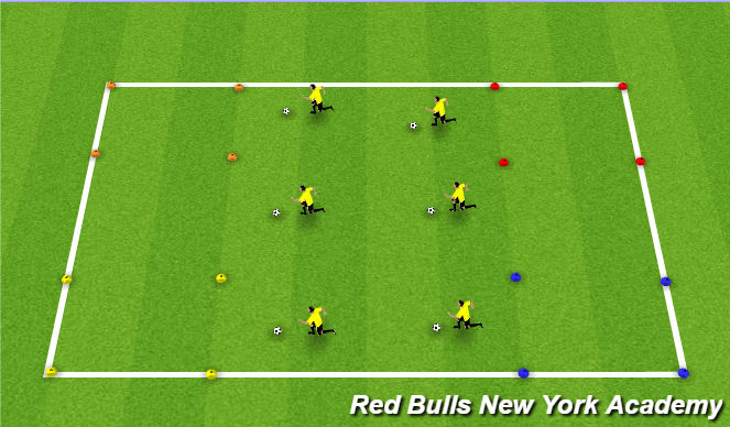 Football/Soccer Session Plan Drill (Colour): Visit the Animals