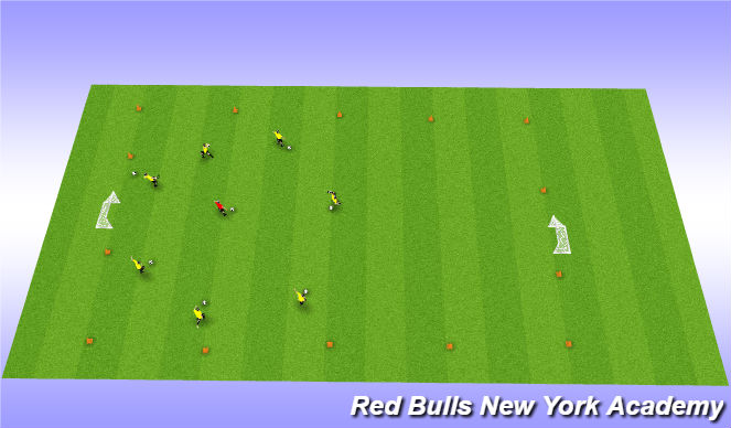 Football/Soccer Session Plan Drill (Colour): Warm Up