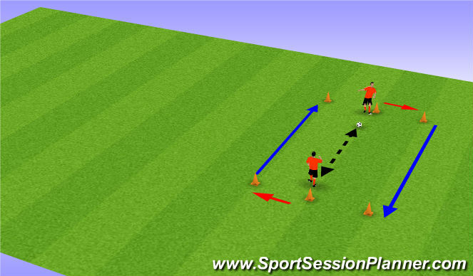 Football/Soccer Session Plan Drill (Colour): warm up