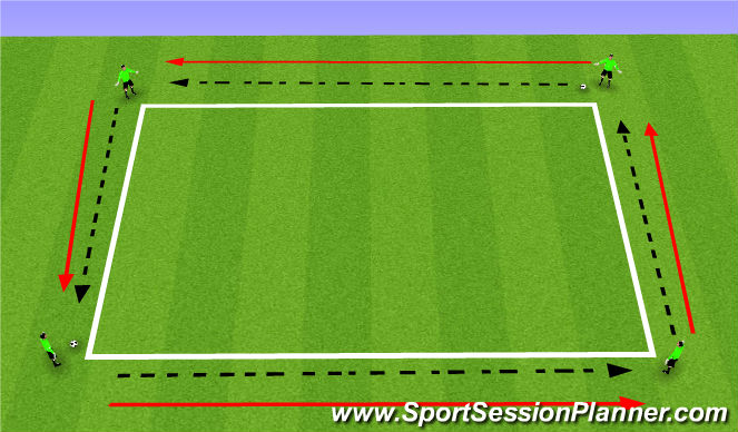 Football/Soccer Session Plan Drill (Colour): Passing & Receiving