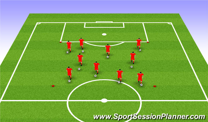 Football/Soccer Session Plan Drill (Colour): Warm-Up