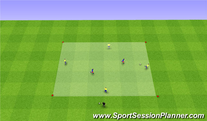 Football/Soccer Session Plan Drill (Colour): Rondo