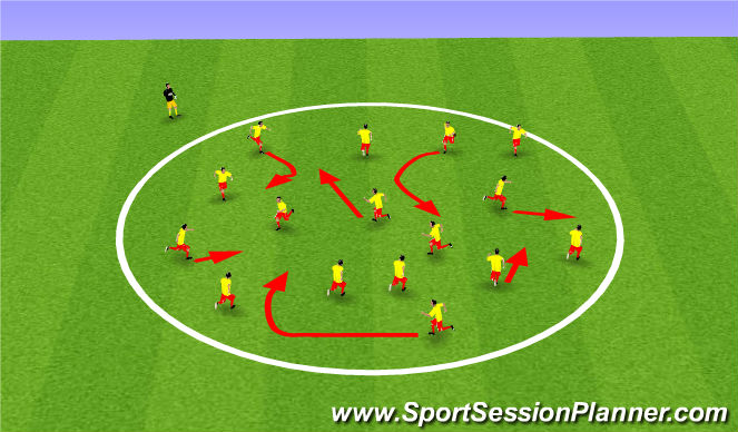 Football/Soccer Session Plan Drill (Colour): Movement Warm-Ups