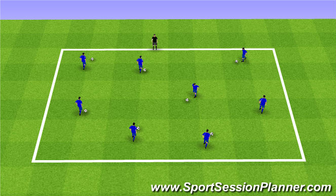 Football/Soccer Session Plan Drill (Colour): Ball Skills