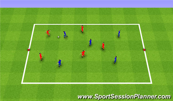 Football/Soccer Session Plan Drill (Colour): Scrimmage