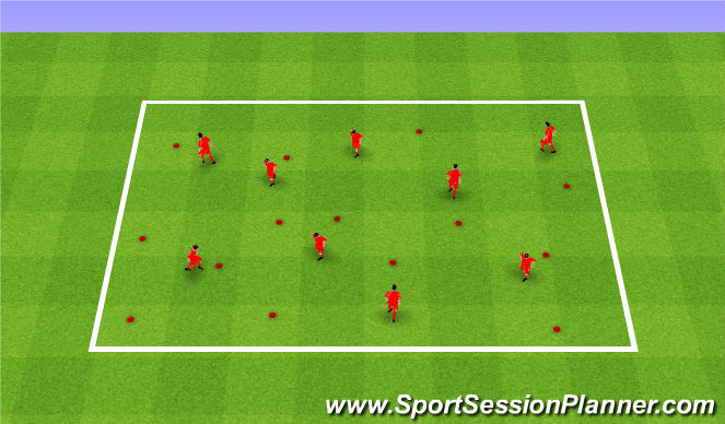 Football/Soccer Session Plan Drill (Colour): Warm-Up