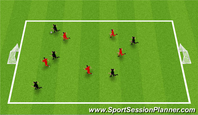 Football/Soccer Session Plan Drill (Colour): Game (Whole)