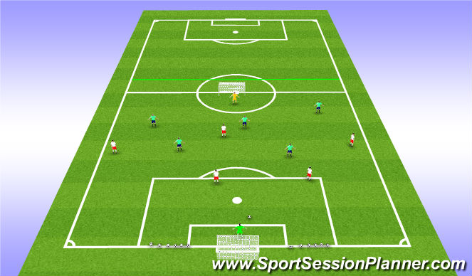 Football/Soccer Session Plan Drill (Colour): SSG Game-Futsal