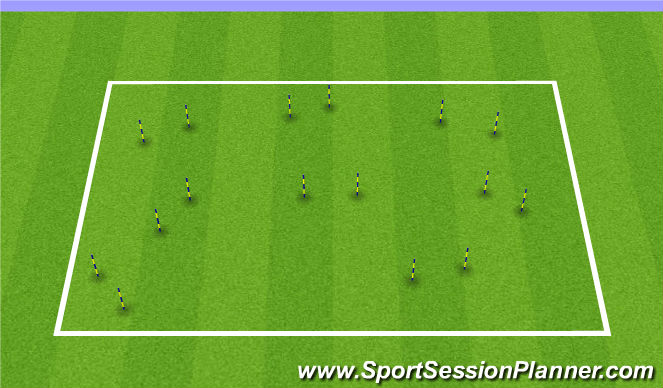 Football/Soccer Session Plan Drill (Colour): Passing Gates 2v1 & 2v2