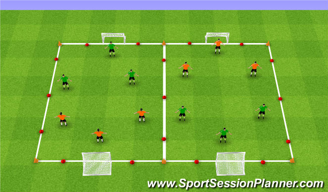 Football/Soccer Session Plan Drill (Colour): Small sided games