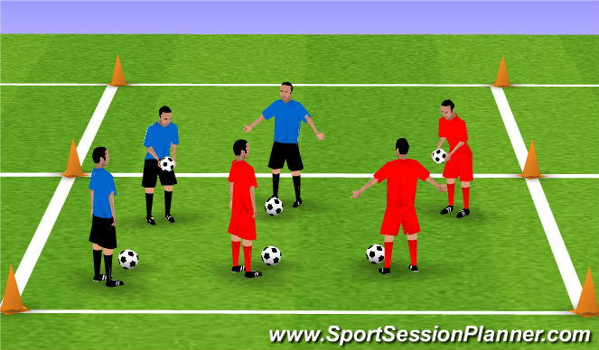 Football/Soccer Session Plan Drill (Colour): Juggling