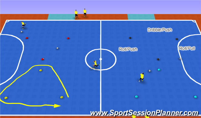 Futsal Session Plan Drill (Colour): Practice 1