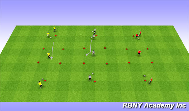 Football/Soccer Session Plan Drill (Colour): Skill Deveopment