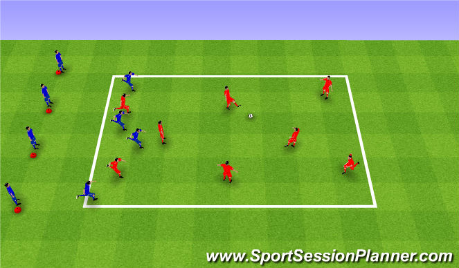 Football/Soccer Session Plan Drill (Colour): Skill