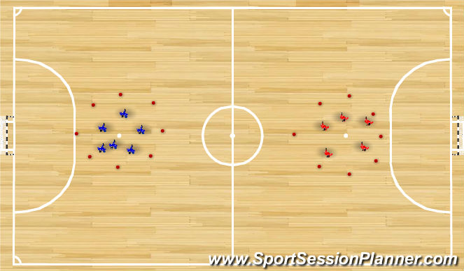 Futsal Session Plan Drill (Colour): Warm Up