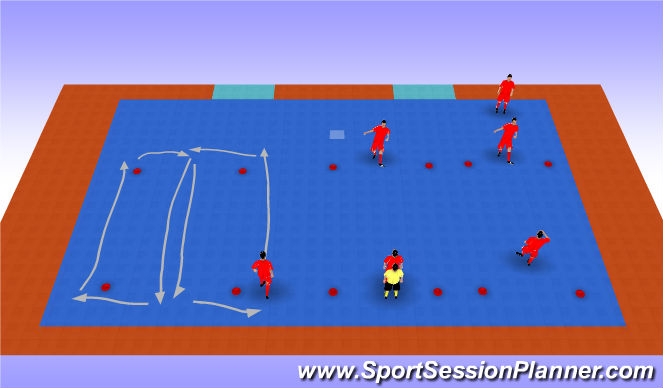 Futsal Session Plan Drill (Colour): Technical Work