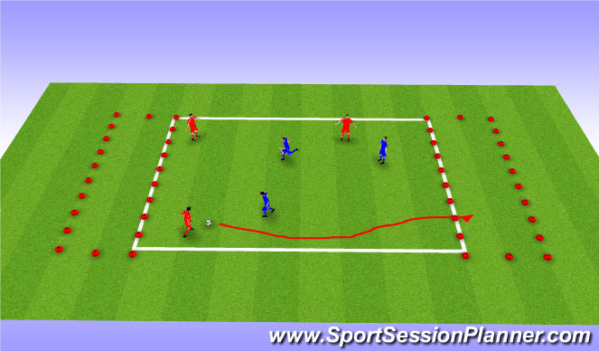 Football/Soccer Session Plan Drill (Colour): Stage 2