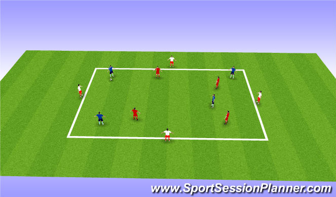 Football/Soccer Session Plan Drill (Colour): Possession 2