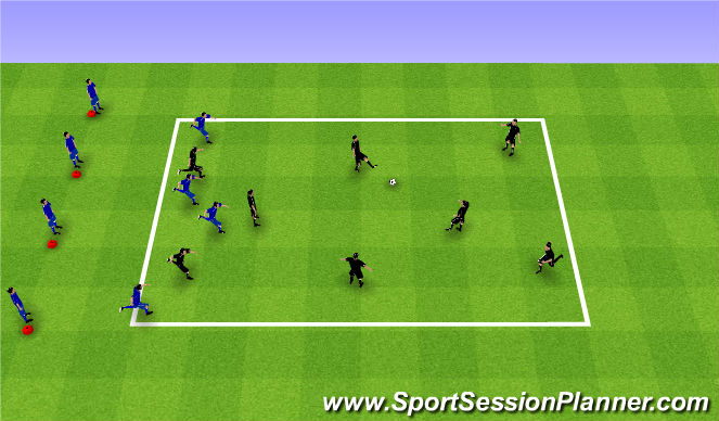 Football/Soccer Session Plan Drill (Colour): Skill