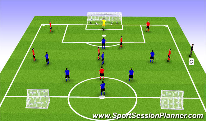 Football/Soccer Session Plan Drill (Colour): Expanded SSA