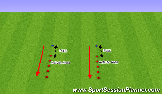 Football/Soccer Session Plan Drill (Colour): Warm up