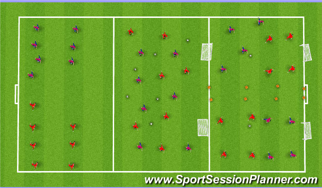 Football/Soccer Session Plan Drill (Colour): Warm Up