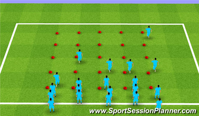 Football/Soccer Session Plan Drill (Colour): Warm Up