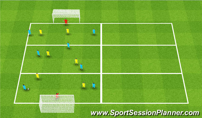 Football/Soccer Session Plan Drill (Colour): Skill Phase