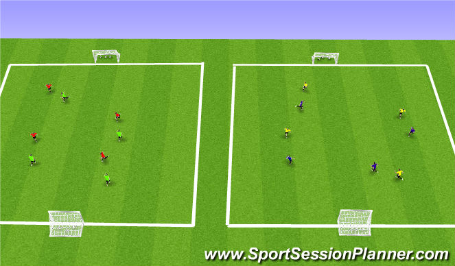 Football/Soccer Session Plan Drill (Colour): SSG Matched Up