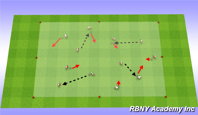 Football/Soccer Session Plan Drill (Colour): Ball Mastery