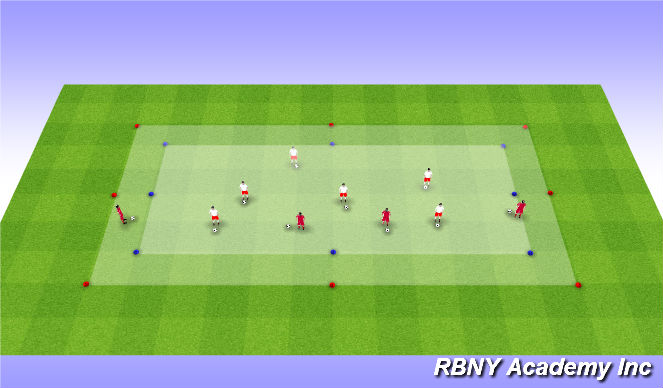 Football/Soccer Session Plan Drill (Colour): Ball Mastery