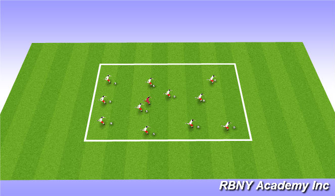 Football/Soccer Session Plan Drill (Colour): on arrival copy cat