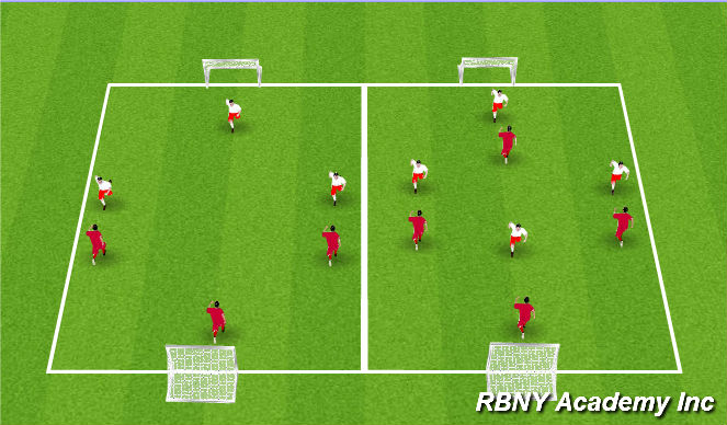 Football/Soccer Session Plan Drill (Colour): SSG