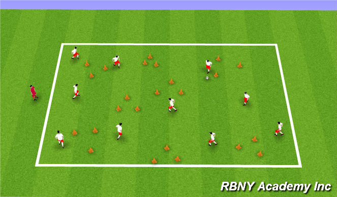 Football/Soccer Session Plan Drill (Colour): Mushroom Kingdom