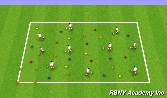 Football/Soccer Session Plan Drill (Colour): Superheroes