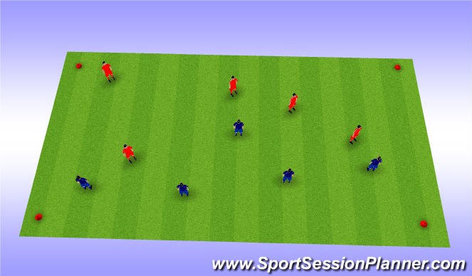 Football/Soccer Session Plan Drill (Colour): Pinnie Tag