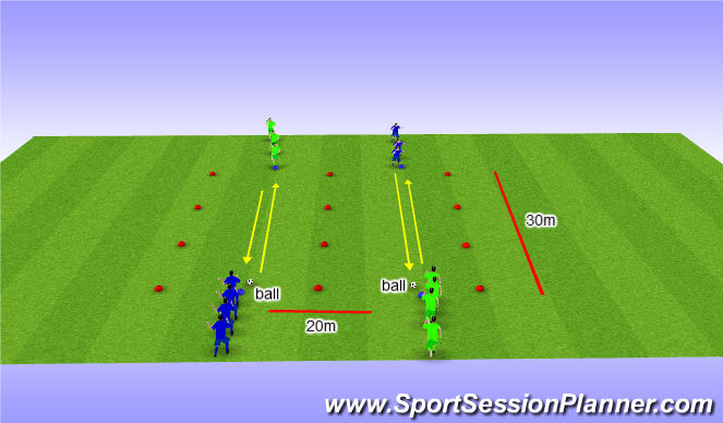 Football/Soccer Session Plan Drill (Colour): simple passing drill