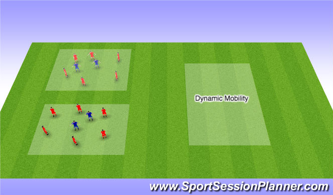 Football/Soccer Session Plan Drill (Colour): Warm up