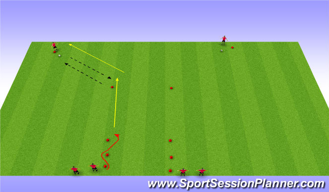 Football/Soccer Session Plan Drill (Colour): Warm Up