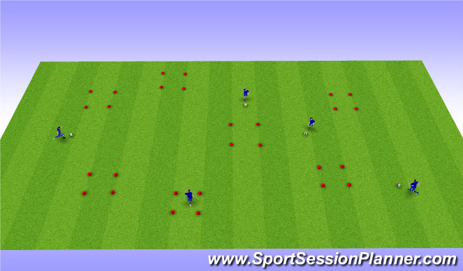 Football/Soccer Session Plan Drill (Colour): Ball Skills