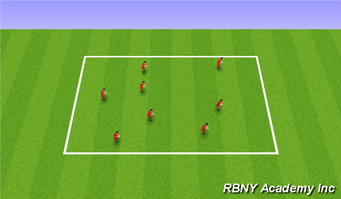 Football/Soccer Session Plan Drill (Colour): Juggling Starter