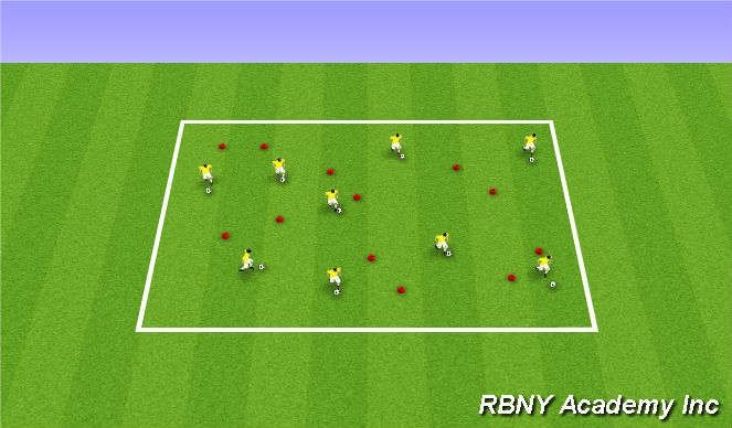 Football/Soccer Session Plan Drill (Colour): Touches